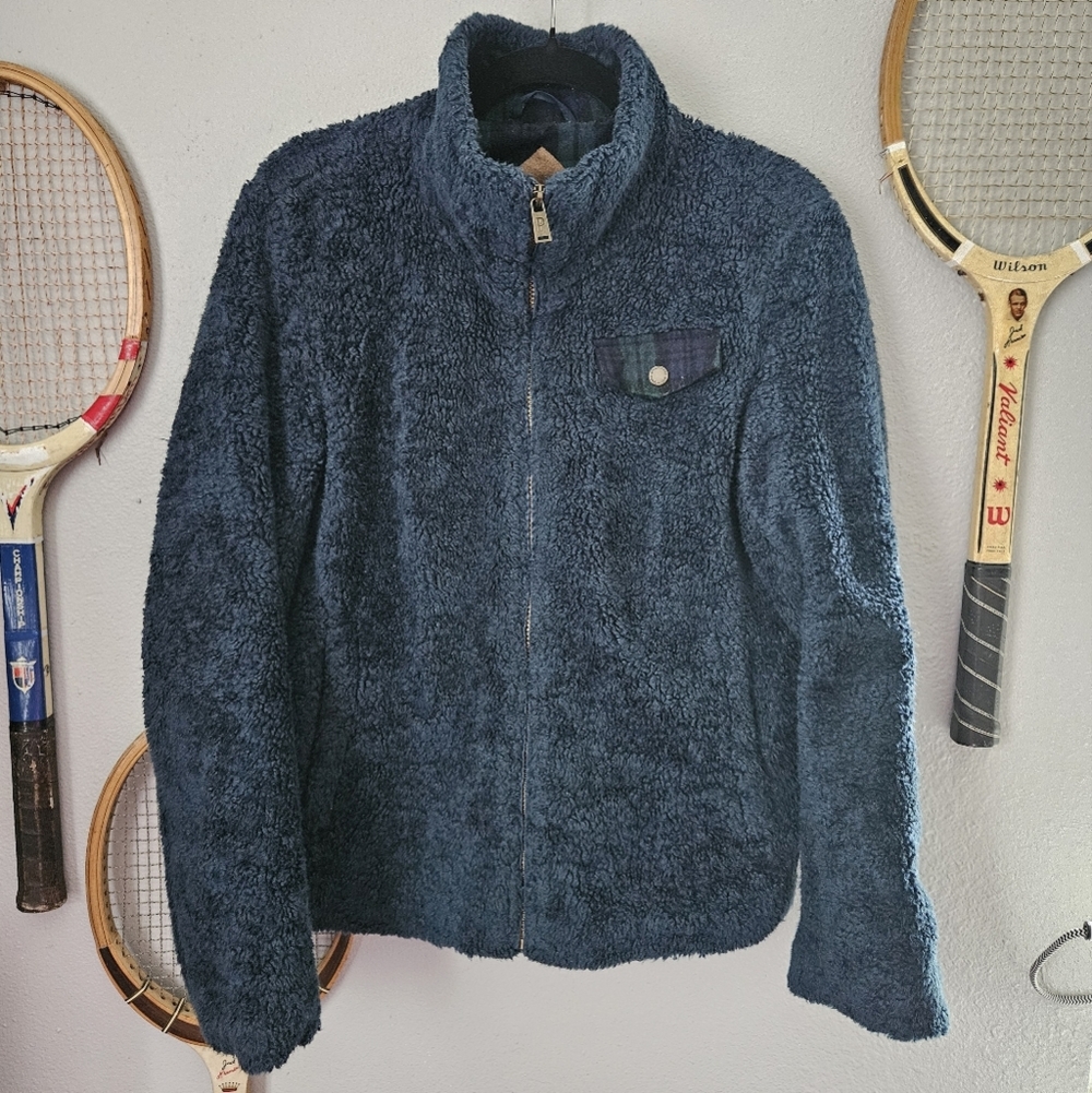 Pendleton Sherpa Small Navy Jacket Plaid Zip Up